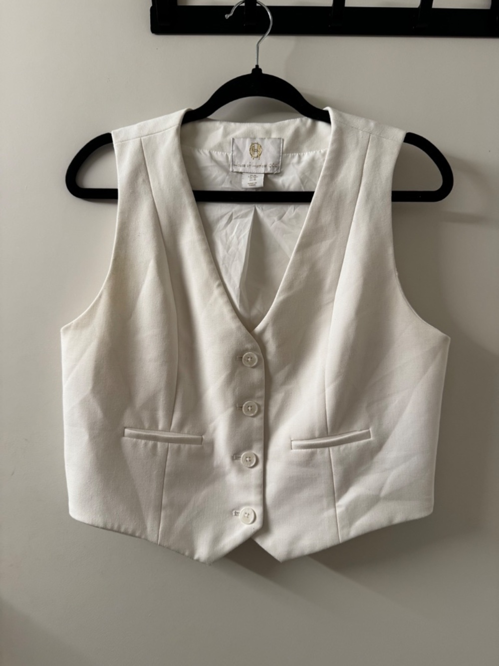 Set! House of Harlow 1960 White/Cream Vest (Medium) and Pant Set (Size 6) - Picture 2 of 7